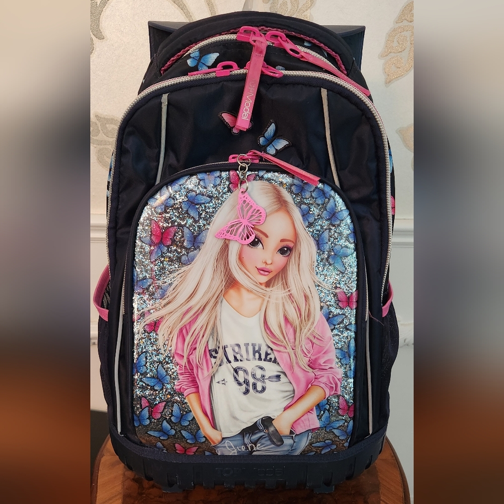 TOP MODEL girls carry on roller backpack